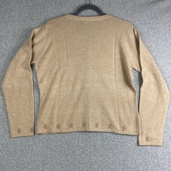 Vintage Eagle’s Eye angora cardigan with beading spun silk wool pointelle - Picture 10 of 10